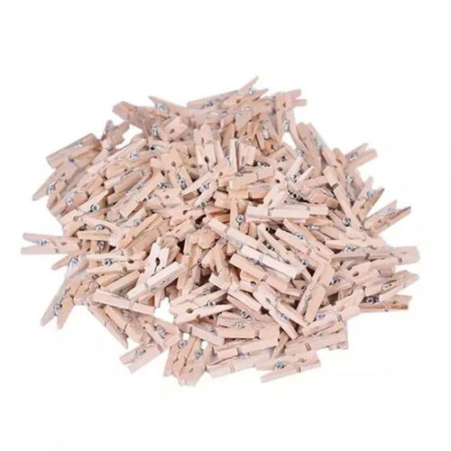 10/20/50/100 Pcs Wood Clothes Pins With Strength Spring for