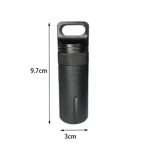 Aluminum Alloy Airtight Pill Container Bottle Portable Outdo