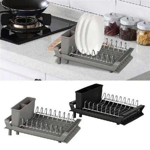 Dish Drying Rack Retractable Kitchen Plates Organizer With