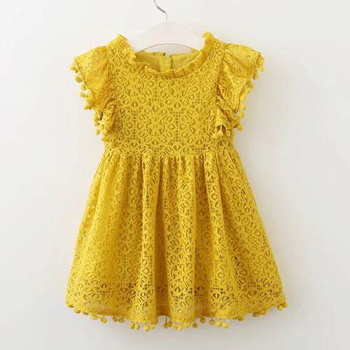 Girls lace dress elegant princess party dress summer little