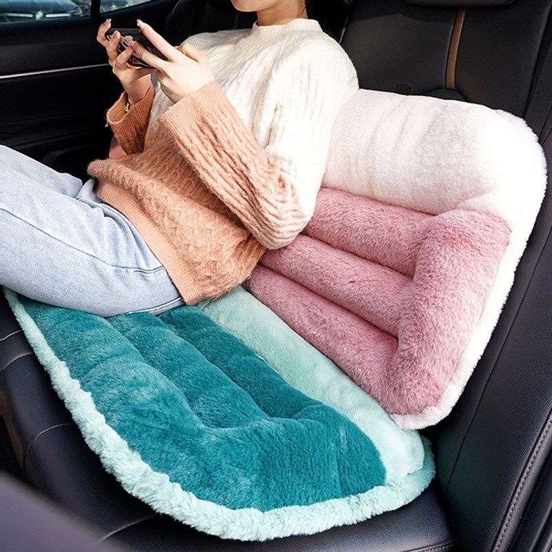 秋冬季汽车坐垫短毛绒靠背一体座垫四季通用后排屁垫加绒加厚防滑,居家布艺,椅垫,淘宝优惠券,粉丝福利购,淘宝优惠卷