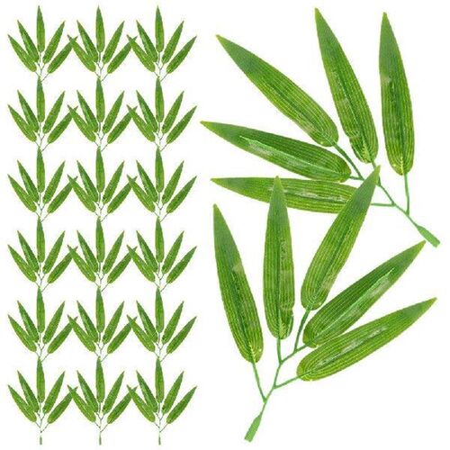 30 Pcs Artificial Bamboo Leaves Decorative Plants Highly