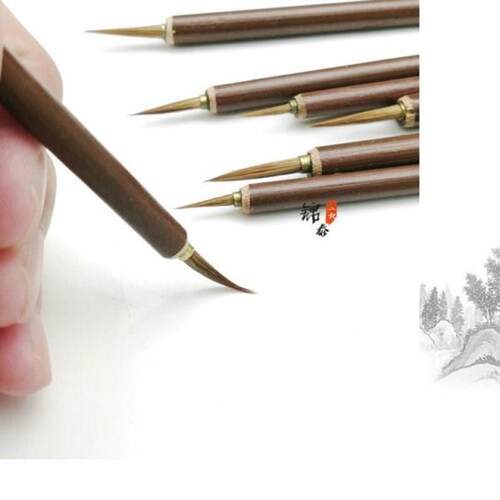 3pcs Painting Drawing Brushes Hook Line Pen Chinese Wolf Bru