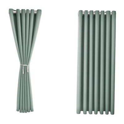 window screen Hollow Star Faux Linen Blackout Curtains