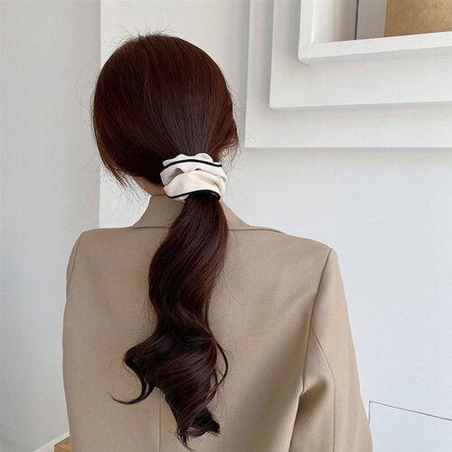 Korean Style Hair Rope Vintage Elegant Solid Color Hair Ring