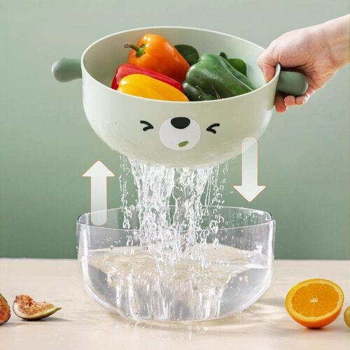 Home-use Water Draining Basket and Vegetable Washing Basin,