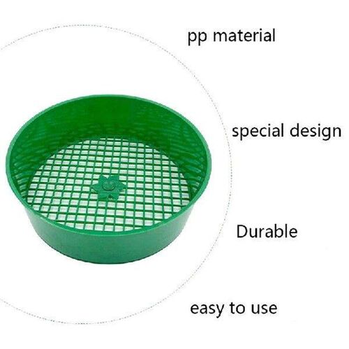 Plastic Garden Sand Sieve Green For Compost Soil Stone Mesh