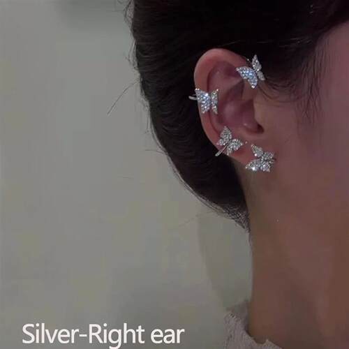 Style Butterfly Ear Clips Without Piercing For Women Sparkli