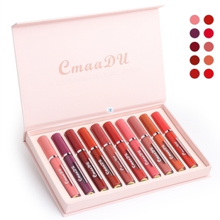 10 boxed lip gloss non-stick cup waterproof matte matte