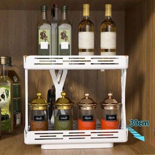 Kitchen Shelf Rotating Spice Rack with Strong Load-bearing