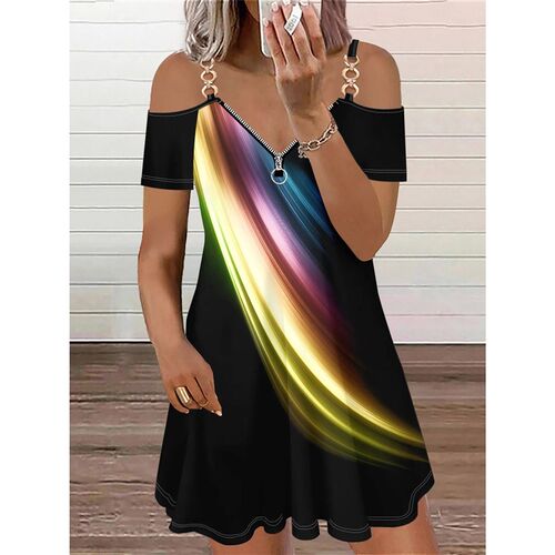 2024 Womens Summer  Print Casual Dress Summer Dress for Hol
