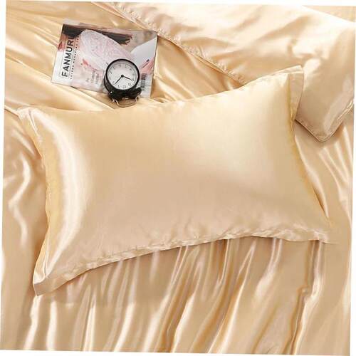2 Pack Satin silk Pillowcase pillow case pillow cover queen