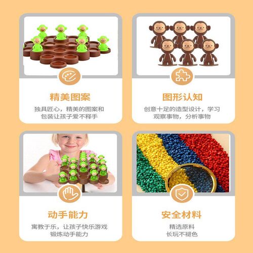 Monkey Balance Tree Concentration Training Interactive Balan