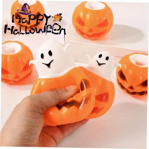 3Pcs Halloween Pumpkin Ghost Squeeze Pinch Toy Kids