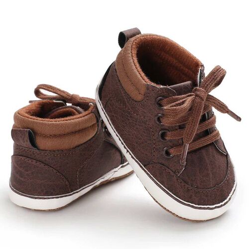 Newborn Baby Shoes Brown Themed Multicolor Boys and Girls Sh