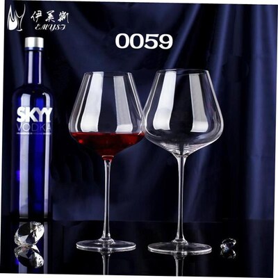 burgundy crystal wine glass 2 sets large 6 pack big belly
