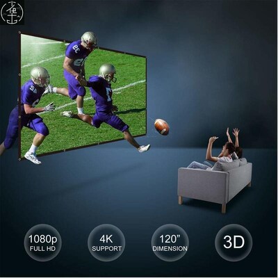 Projector Screen HD Anti-wrinkle Collapsible Portable Movie