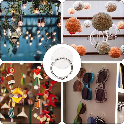 10-100PCS Command Ceiling Hooks Transparent Self-Adhesive Wa