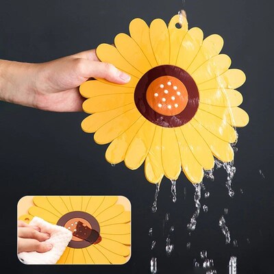 PVC Sunflower Insulation Coaster Pads Placemat for Table Hea