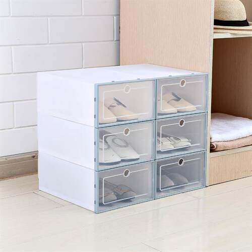3PCS Transparent plastic shoe box dustproof Shoes cabinet