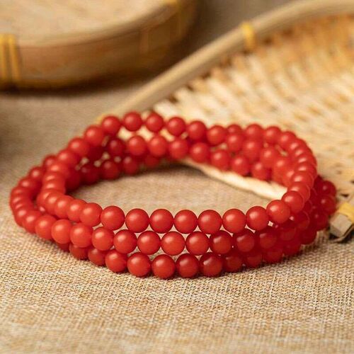 Persimmon Red South Red Hand String 5mm Multi-circle Agate B