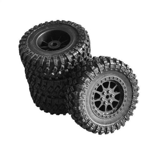 4x 1:12 Scale RC Tires Accs Assembly Rubber DIY Upgrade RC