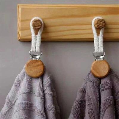 2pcs+Towel+Hanging+Clips+Clamps+Braided+Multipurpose+Cotton