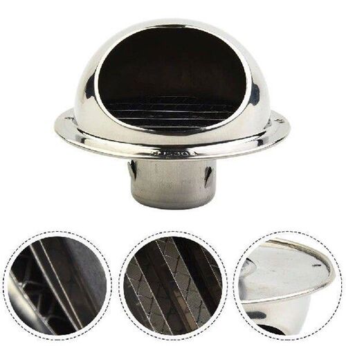 50mm Air Vents Stainless Steel Round  External Extractor
