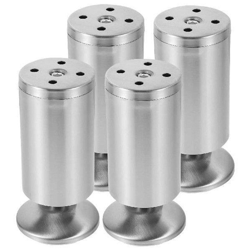 4 Pcs Stainless Steel Furniture Feet Adjustable Leveler - 实物图