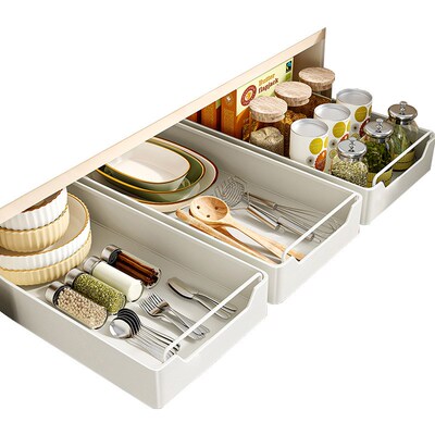 No-punch drawers Kitchen Organizer Boxes dish storage rack