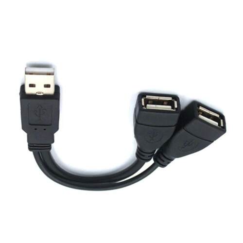 USB Dual Splitter Adapter Cable USB 1 to 2 Car Splitter Powe
