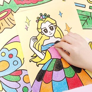 Kids Handicrafts Sand Art Pictures DIY Sand Drawing Set Toys