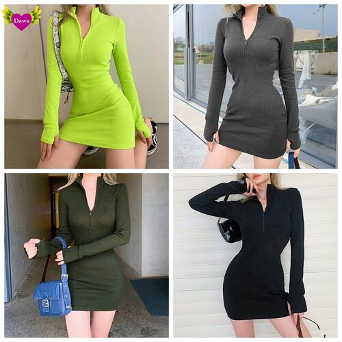 Women Winter Bodycon Party Dress 2020 V-neck Mini Vestido 裙