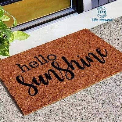 Imitation coconut palm entry doormat foot pad进门脚垫pvc地垫