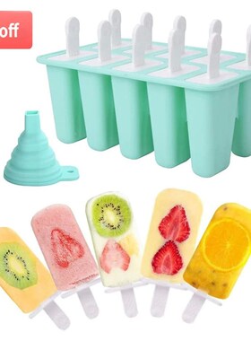 4/ 6 cell Silicone Ice Cream Popsicle Mold with Handle Ice C