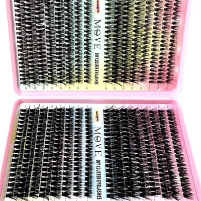 New 640 Cluster Lashes Kt 5D Fluffy Thck Eyelash Extenson Kt