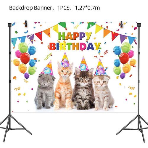 Kitten Party Supplies Set Paper Plates Cups Luncheon Napk Ca
