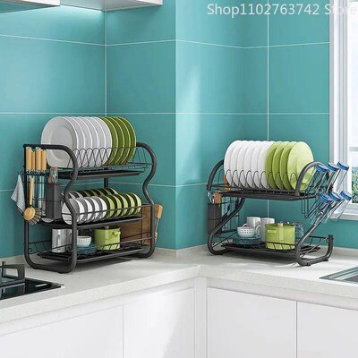 Cutlery Rack Stainless Steel Drying Rack Bowl Dish Draining