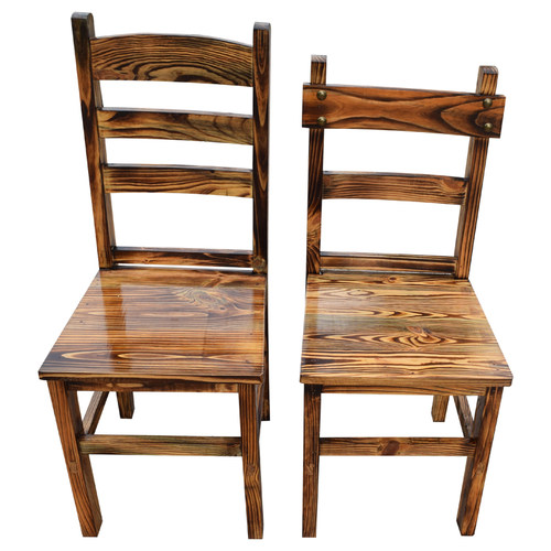 饭店实木椅餐厅椅子火锅台实木靠背椅火锅店椅松木复古农家乐餐椅