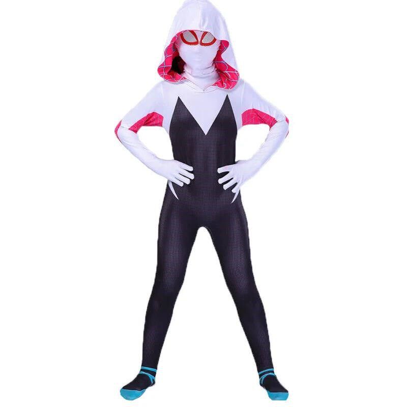 3D Kids Women  Spider Gwen Costume Gwendolyn Maxine Stacy Ze - 实物图