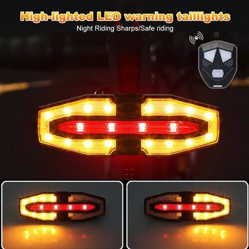 Turn Signal Bike Tail Lights Wireless Remote Control Bicycle