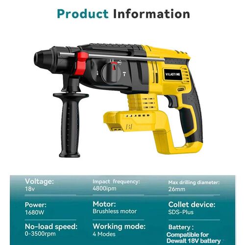 26MM Electric Hammer Drill Brushless Multifunctional Rotary