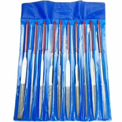 扁平圆金刚石锉刀装什锦金色合金锉刀缝纫机维修打磨工具小锉刀