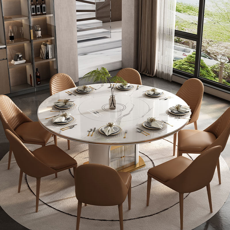 多功能方圆两用带自动保温电磁炉转盘家用小户型伸缩折叠极简餐桌,住宅家具,岩板餐桌,淘宝优惠券,粉丝福利购,淘宝优惠卷