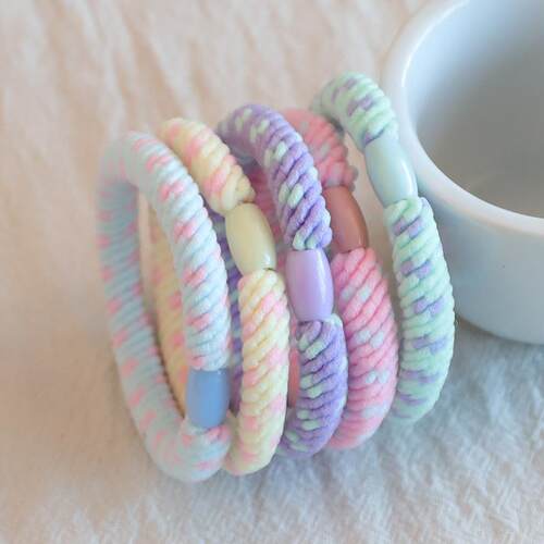 20pcs Five Womens Colored Hair Ties Dopamine colored