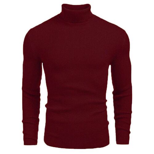Mens knitted sweater, mens high neck sweater, mens