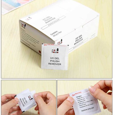 UV Gel Nail Polish Remover Cleanser Removal Wraps Pusher