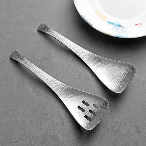 Hammered Serving Spoon 304 Stainless Steel Slotted Ladle