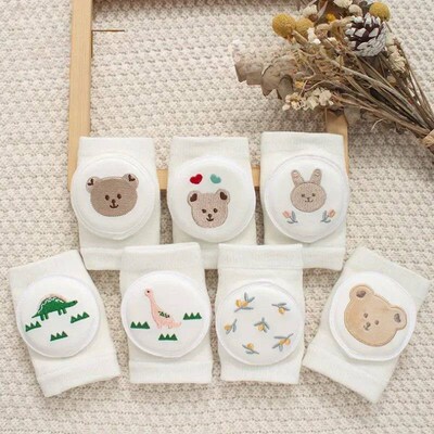 NEW Baby Cartoon Knee Pads Cotton Mesh Crawling Elbow Toddle