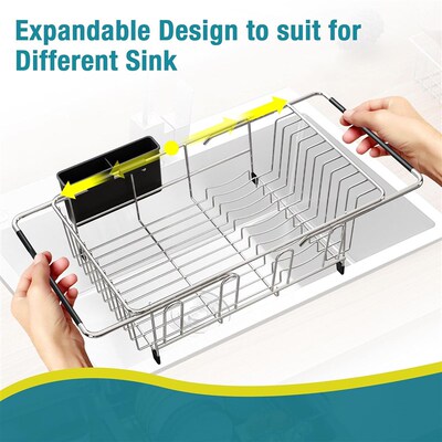Dish Drying Rack in Sink Drainers Dryer Kitchen Counter